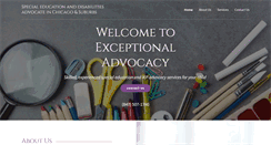 Desktop Screenshot of exceptionaladvocacy.com